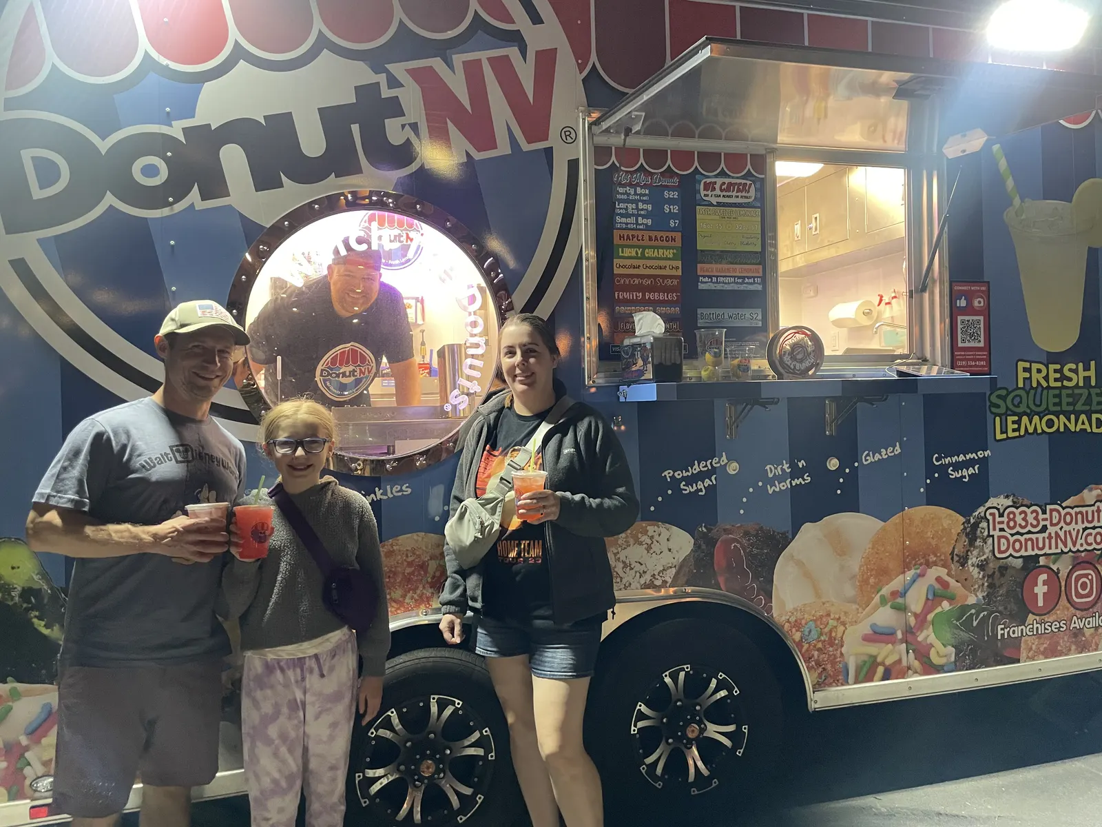 DonutNV franchisee couple at trailer