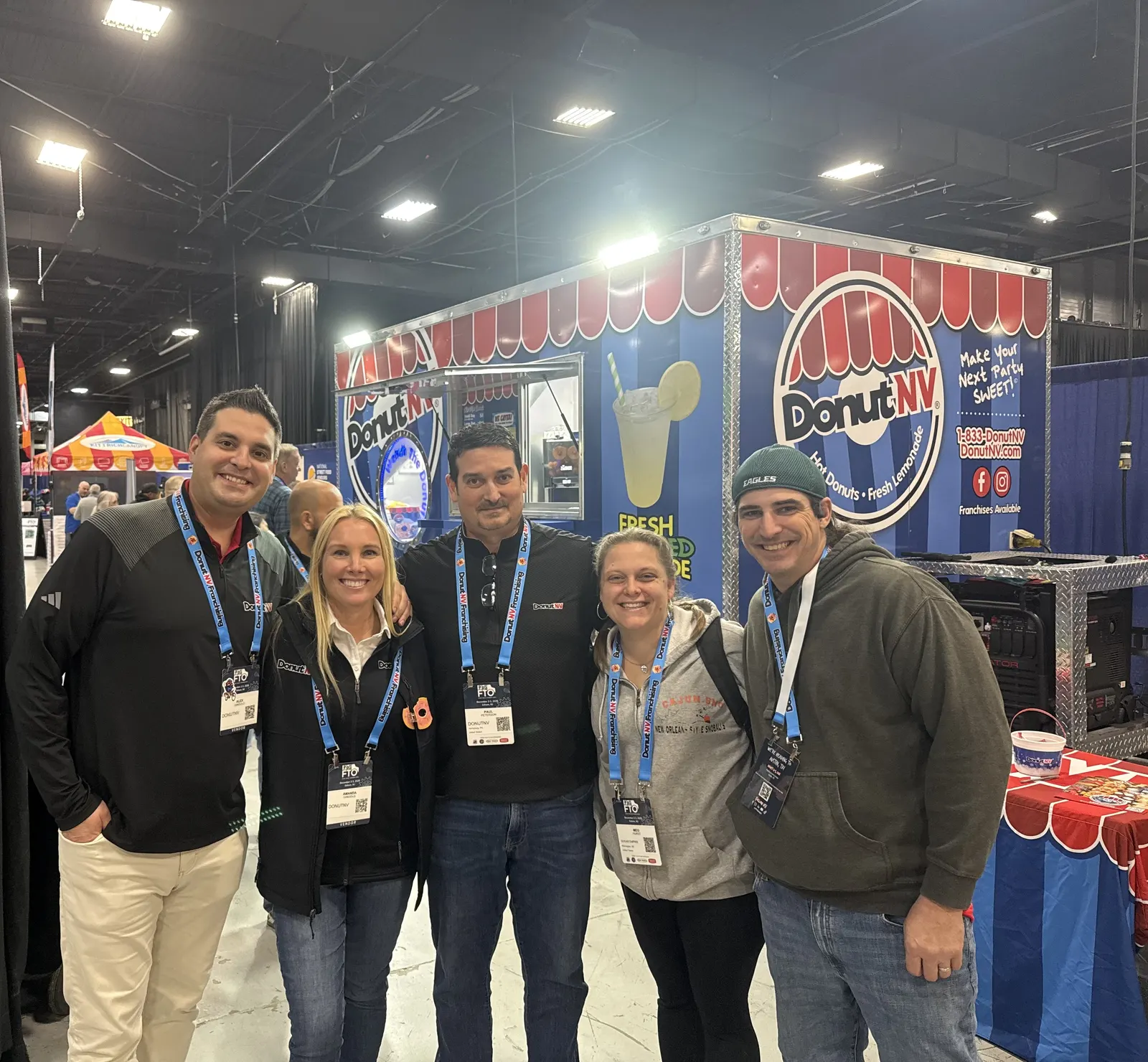 DonutNV franchise expo group with trailer