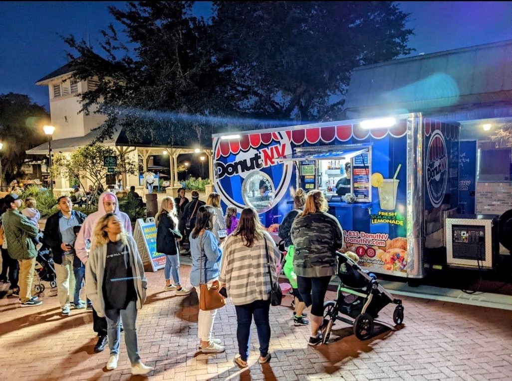 Crowd of customers at a DonutNV event